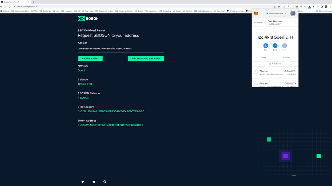 How to use the Boson Goerli faucet and Polygon POS Bridge